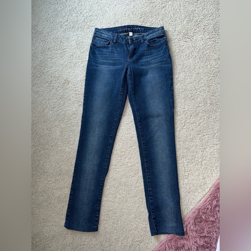 LC Lauren Conrad Dark Blue Straight Leg Jeans